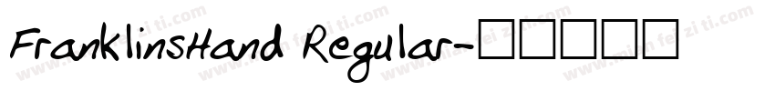 FranklinsHand Regular字体转换